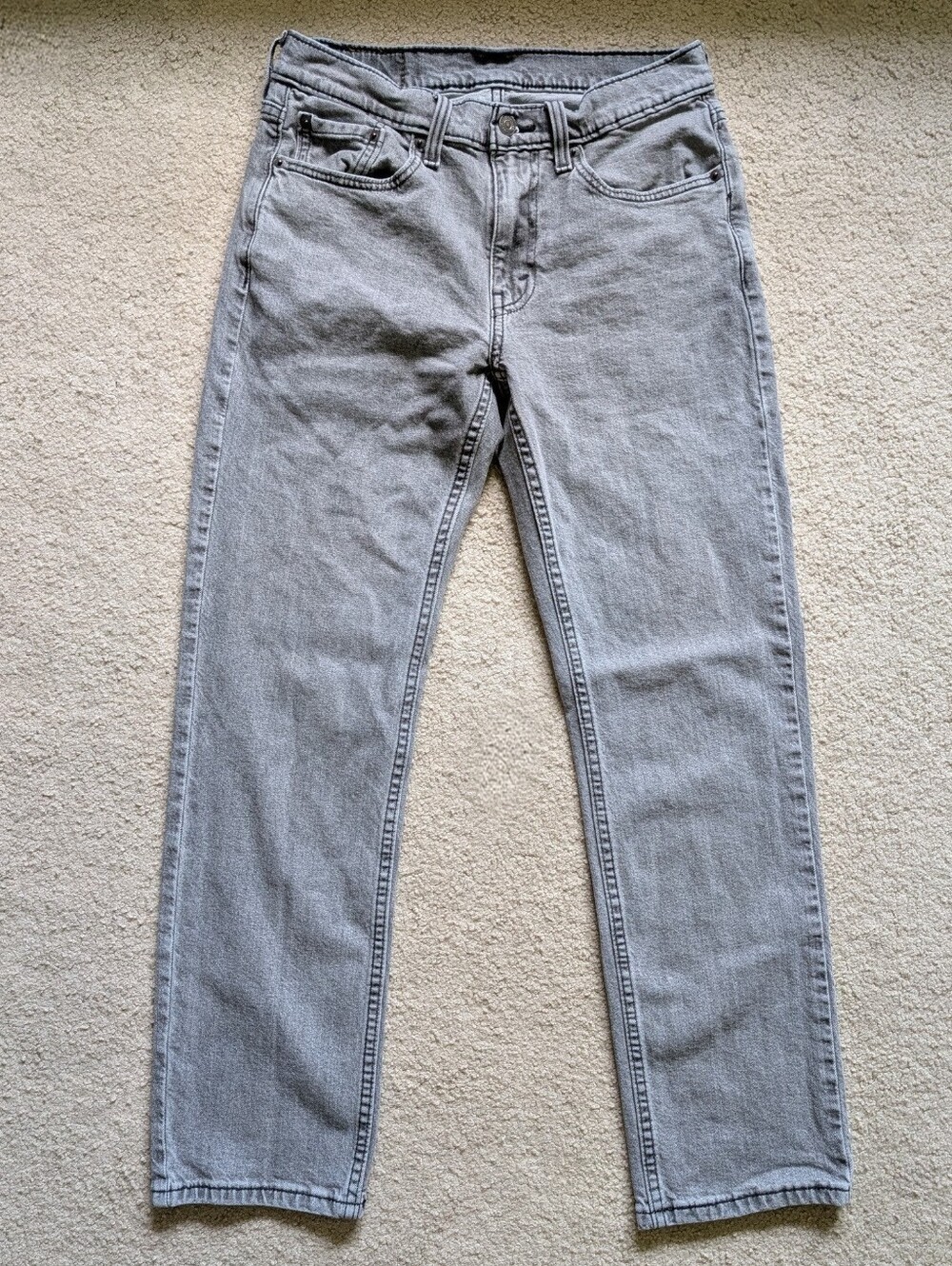 Levi's Men's Light Gray 514 Straight Jeans 29x30